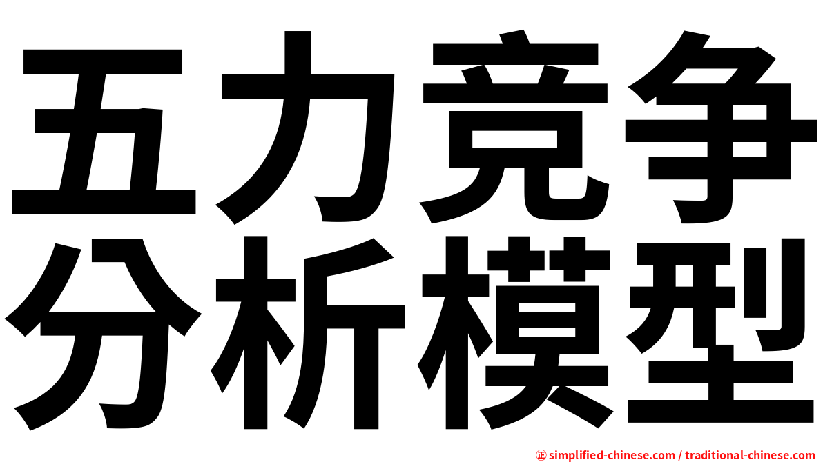 五力竞争分析模型