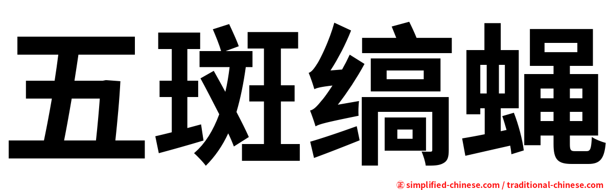 五斑缟蝇