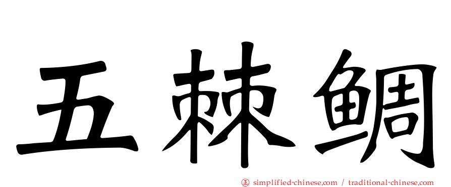 五棘鲷