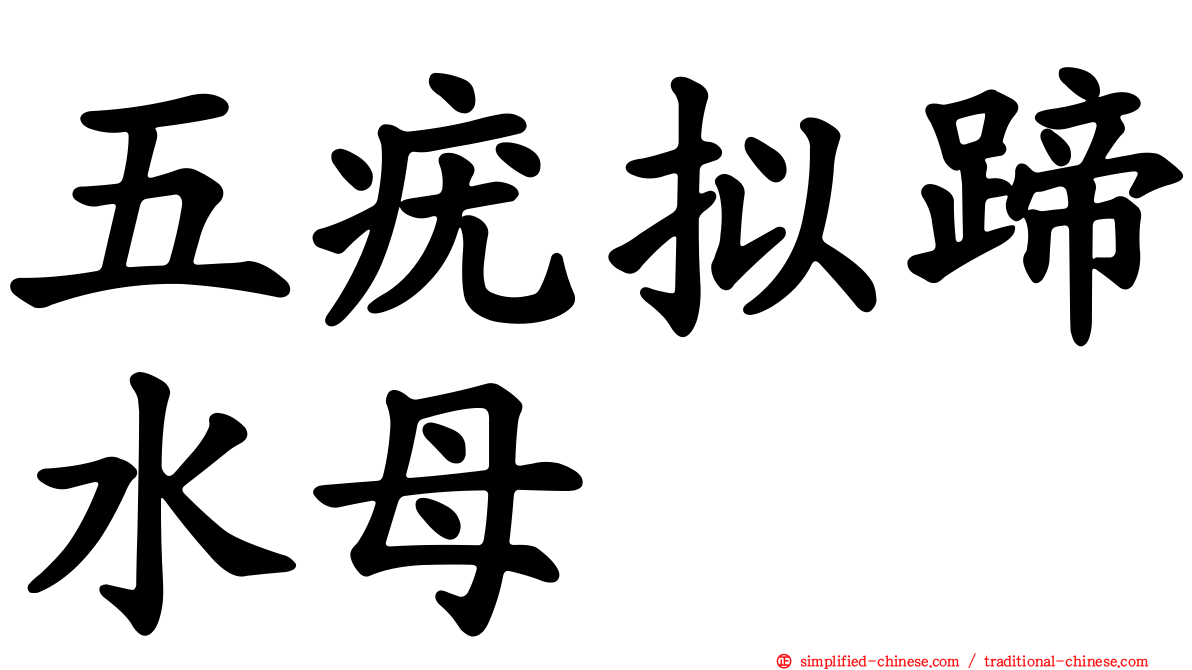 五疣拟蹄水母