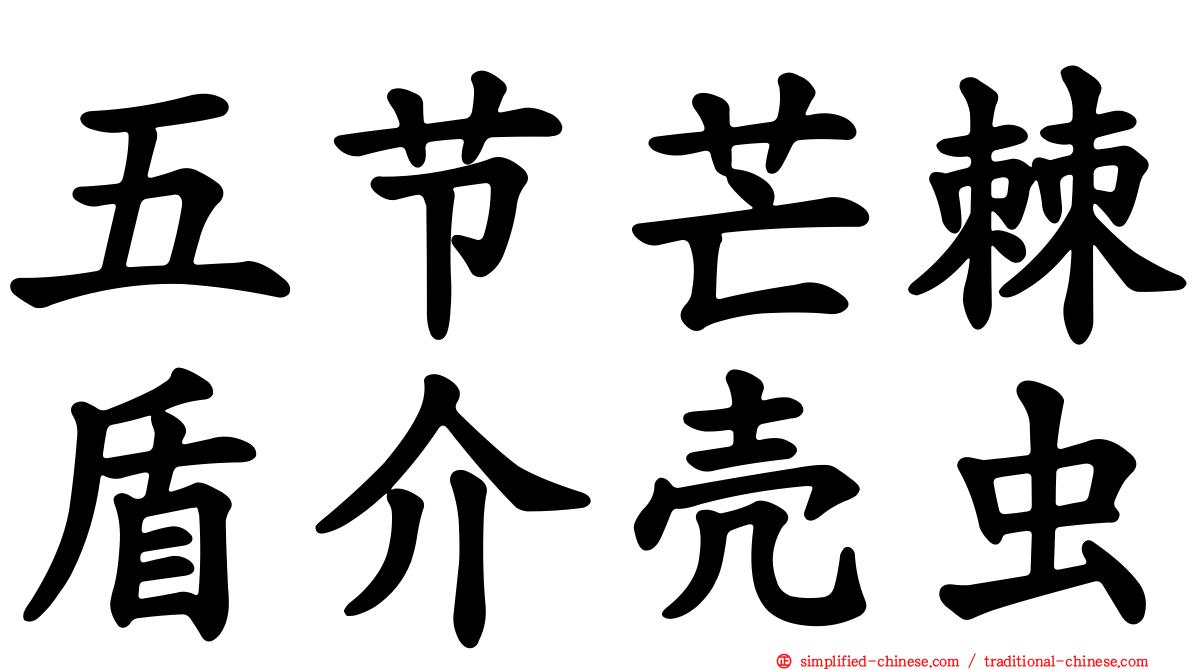 五节芒棘盾介壳虫