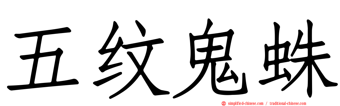 五纹鬼蛛