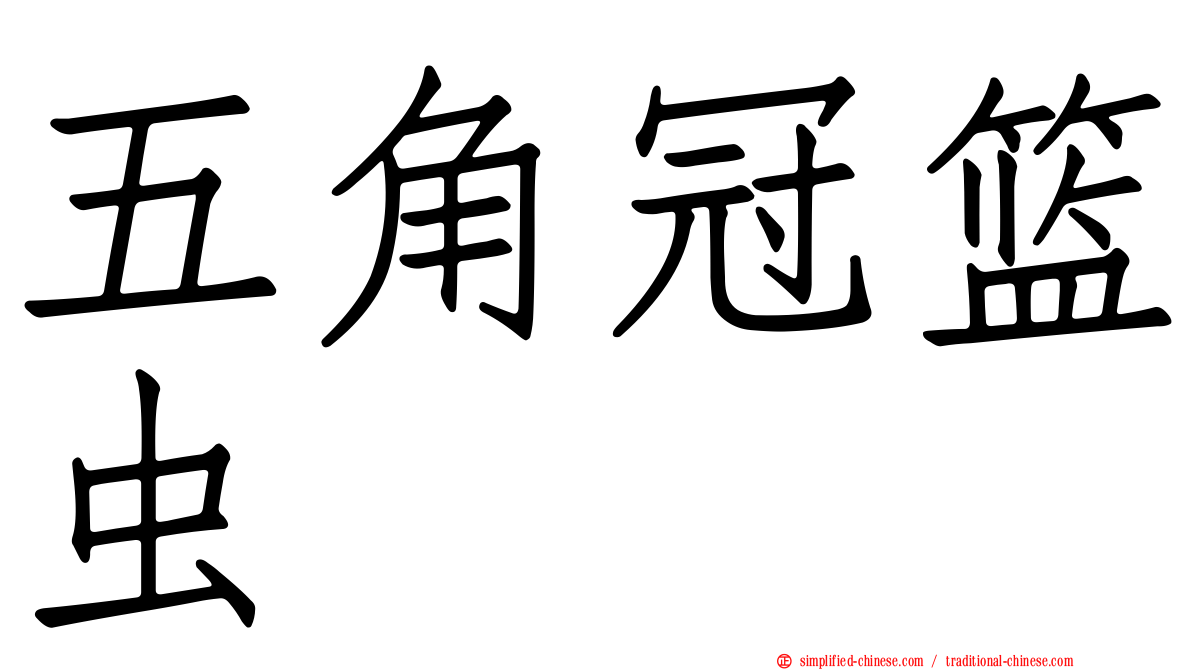 五角冠篮虫