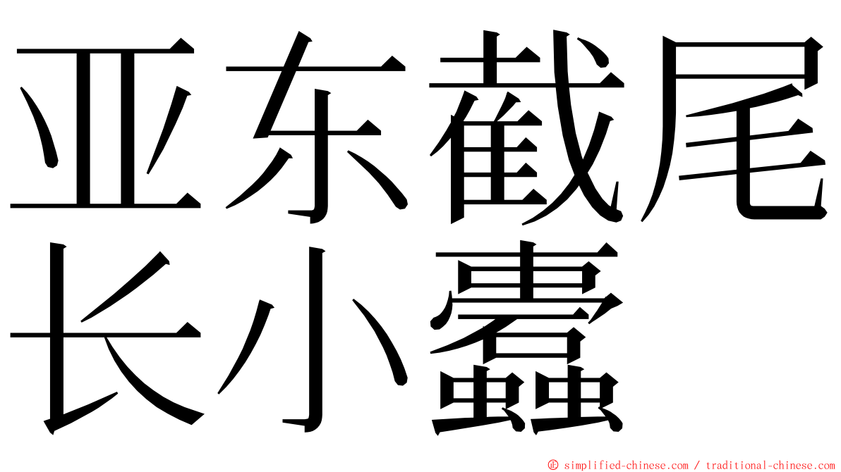 亚东截尾长小蠹 ming font