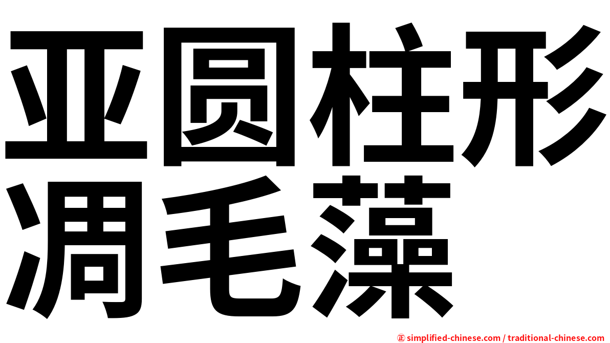 亚圆柱形凋毛藻