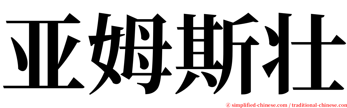 亚姆斯壮 serif font