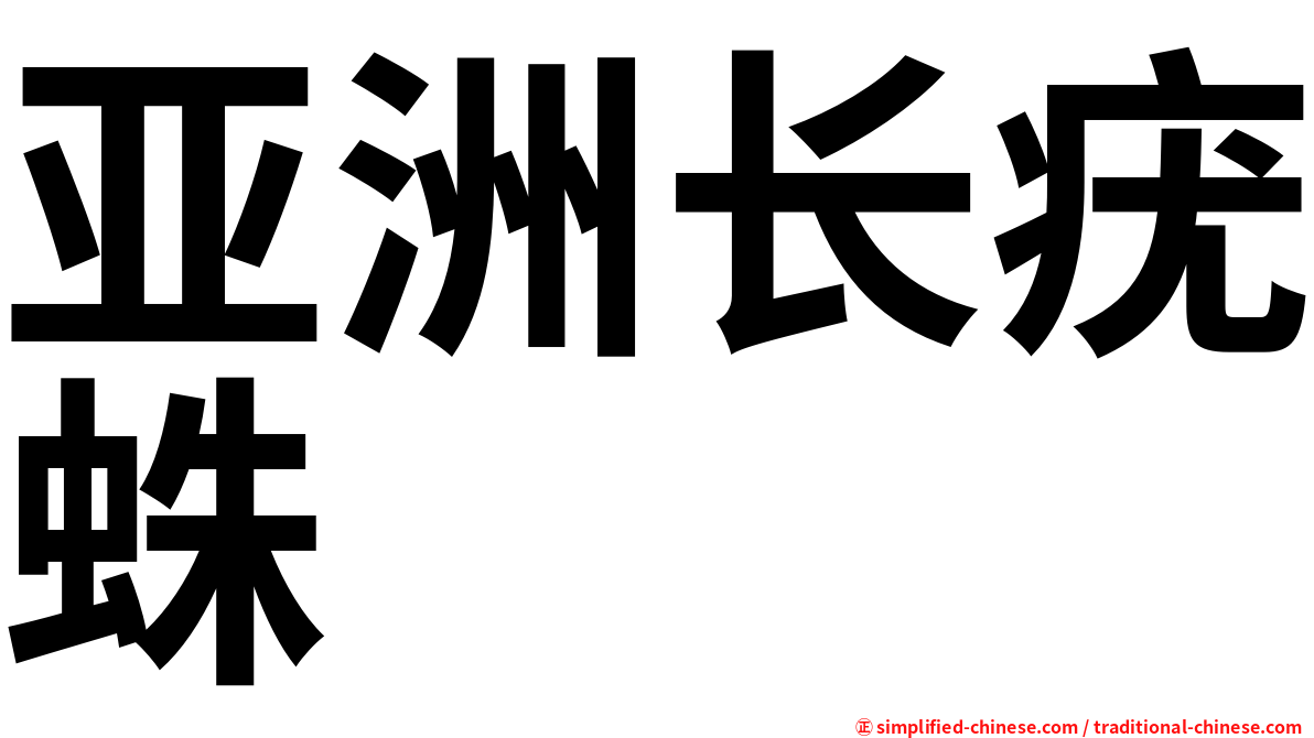 亚洲长疣蛛