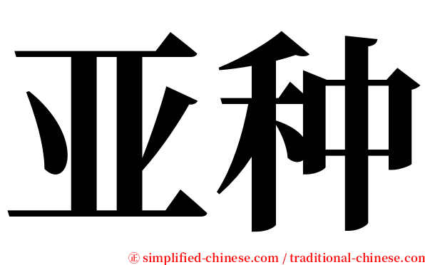 亚种 serif font