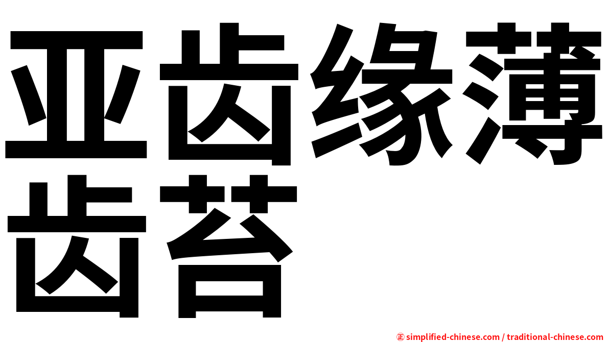 亚齿缘薄齿苔