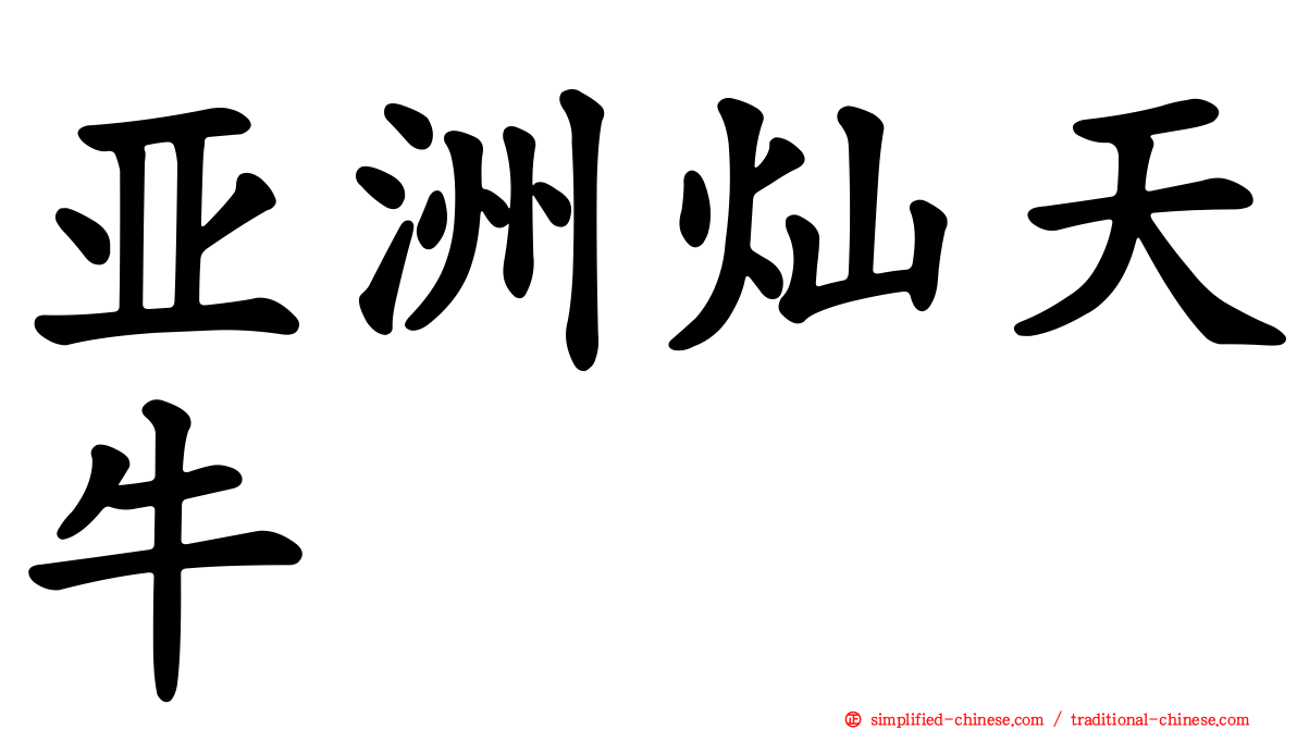 亚洲灿天牛
