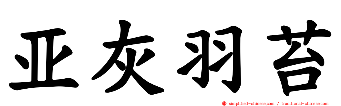 亚灰羽苔
