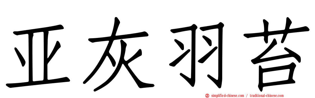 亚灰羽苔