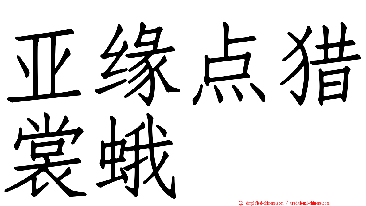 亚缘点猎裳蛾