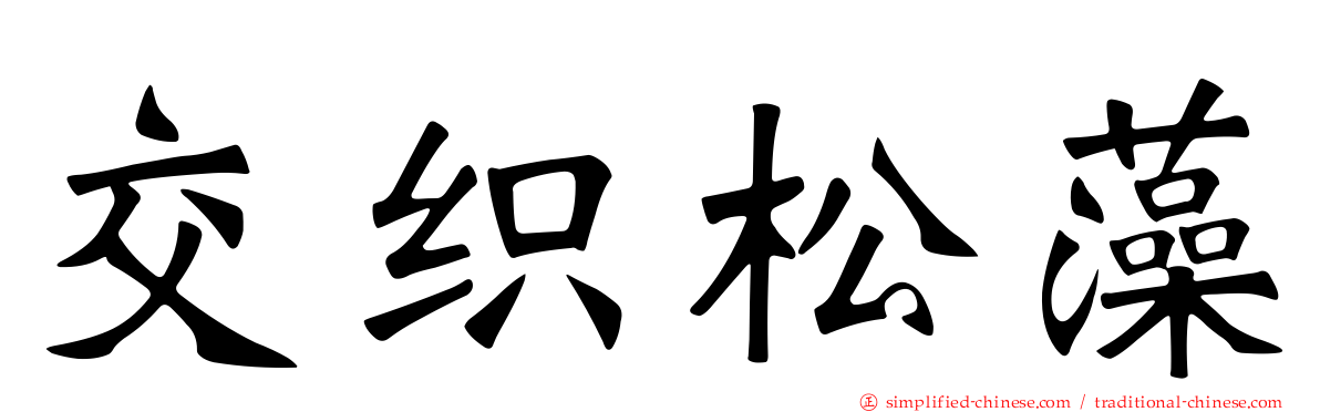 交织松藻
