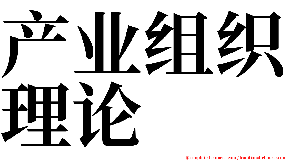 产业组织理论 serif font