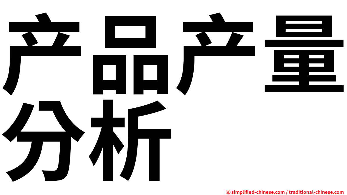产品产量分析