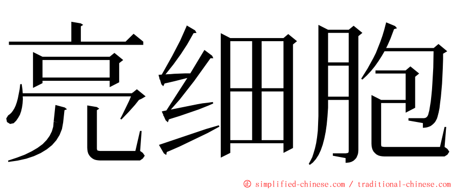 亮细胞 ming font