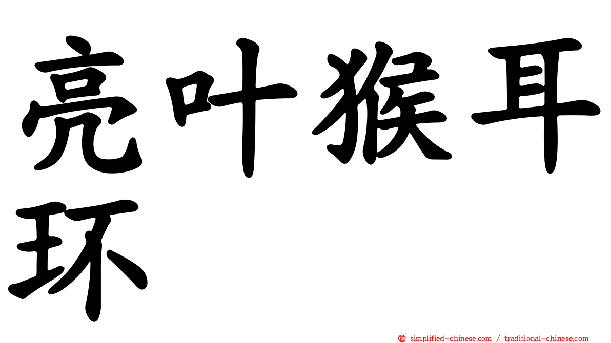 亮叶猴耳环