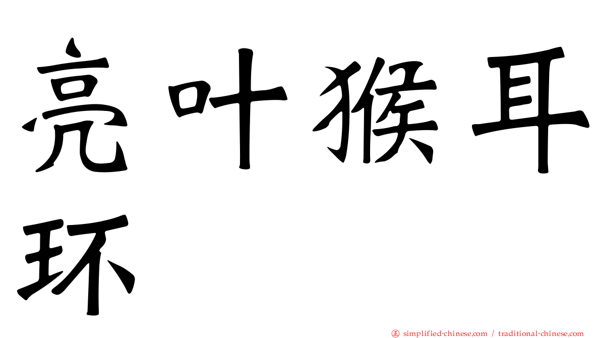 亮叶猴耳环