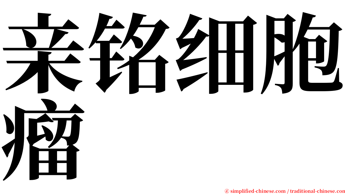 亲铭细胞瘤 serif font