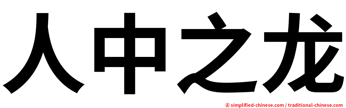 人中之龙