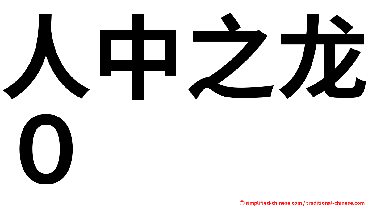 人中之龙０