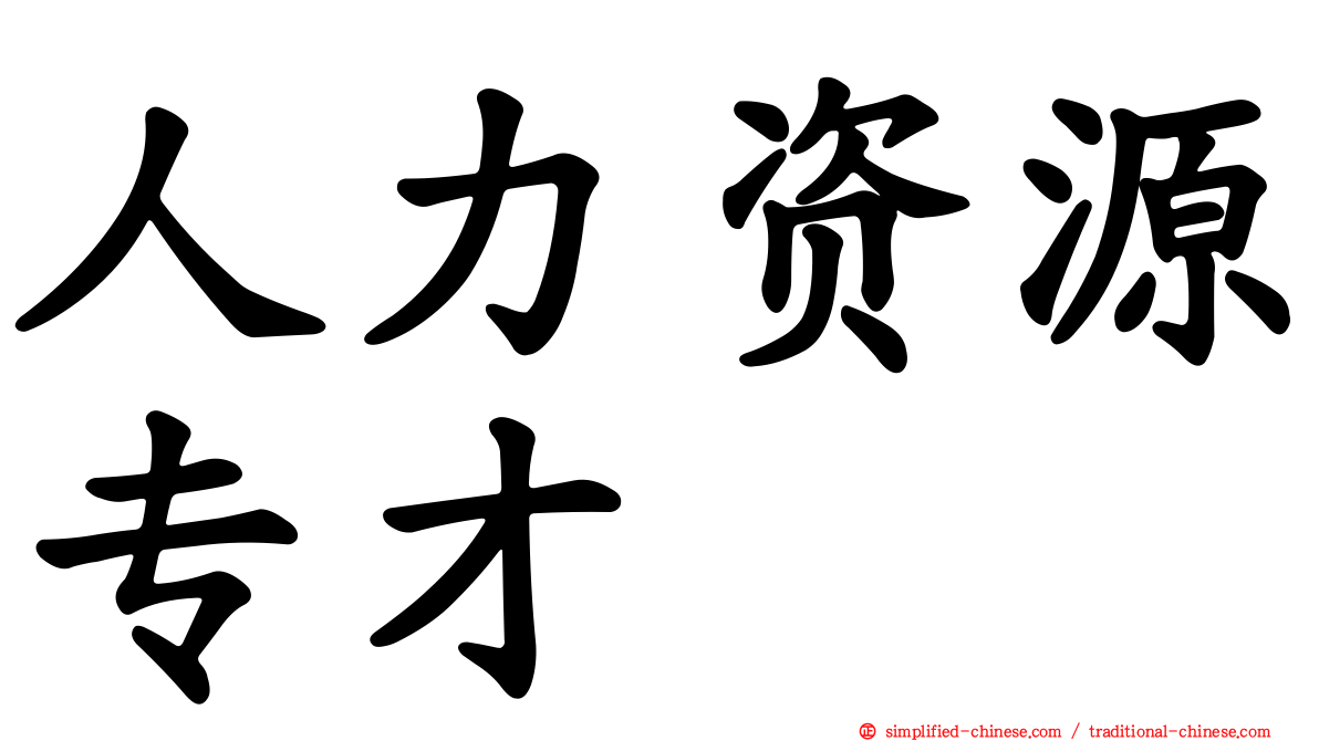 人力资源专才
