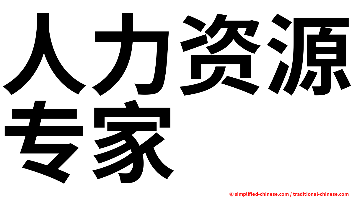 人力资源专家