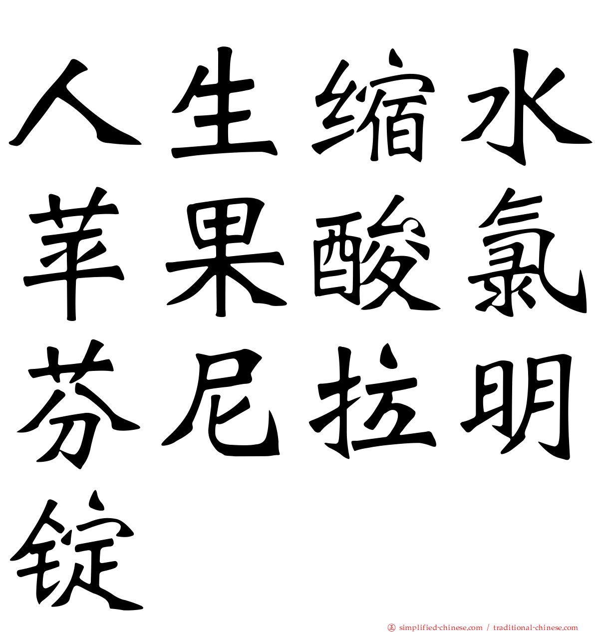 人生缩水苹果酸氯芬尼拉明锭