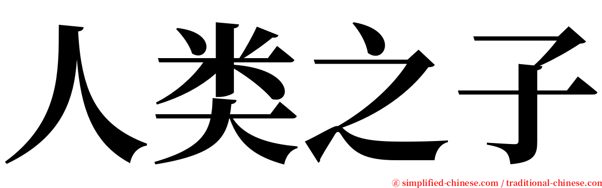 人类之子 serif font