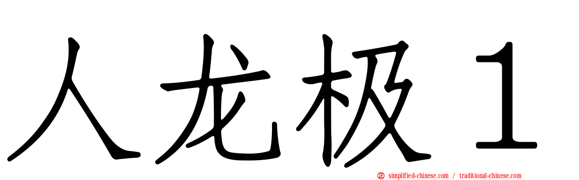人龙极１