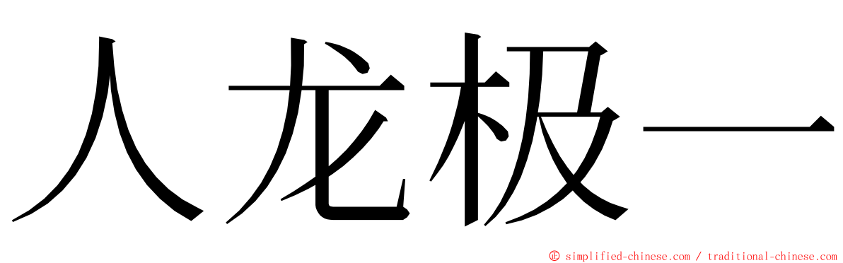人龙极一 ming font