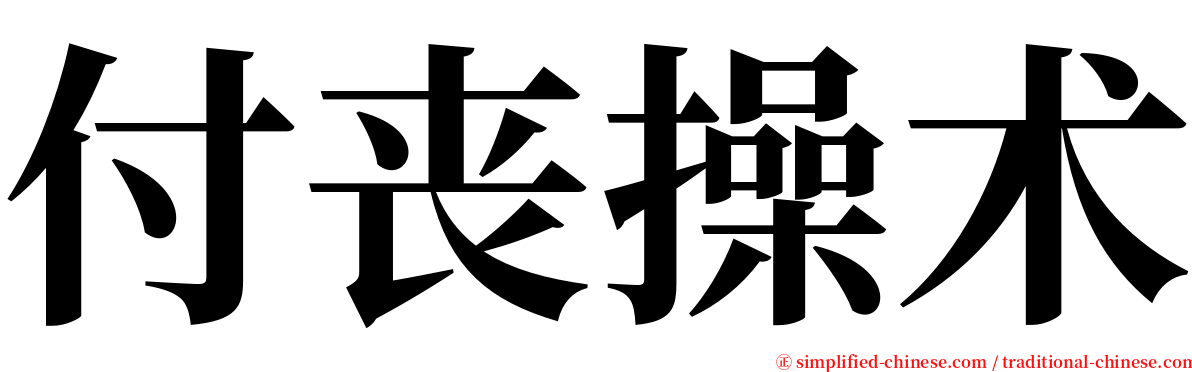 付丧操术 serif font