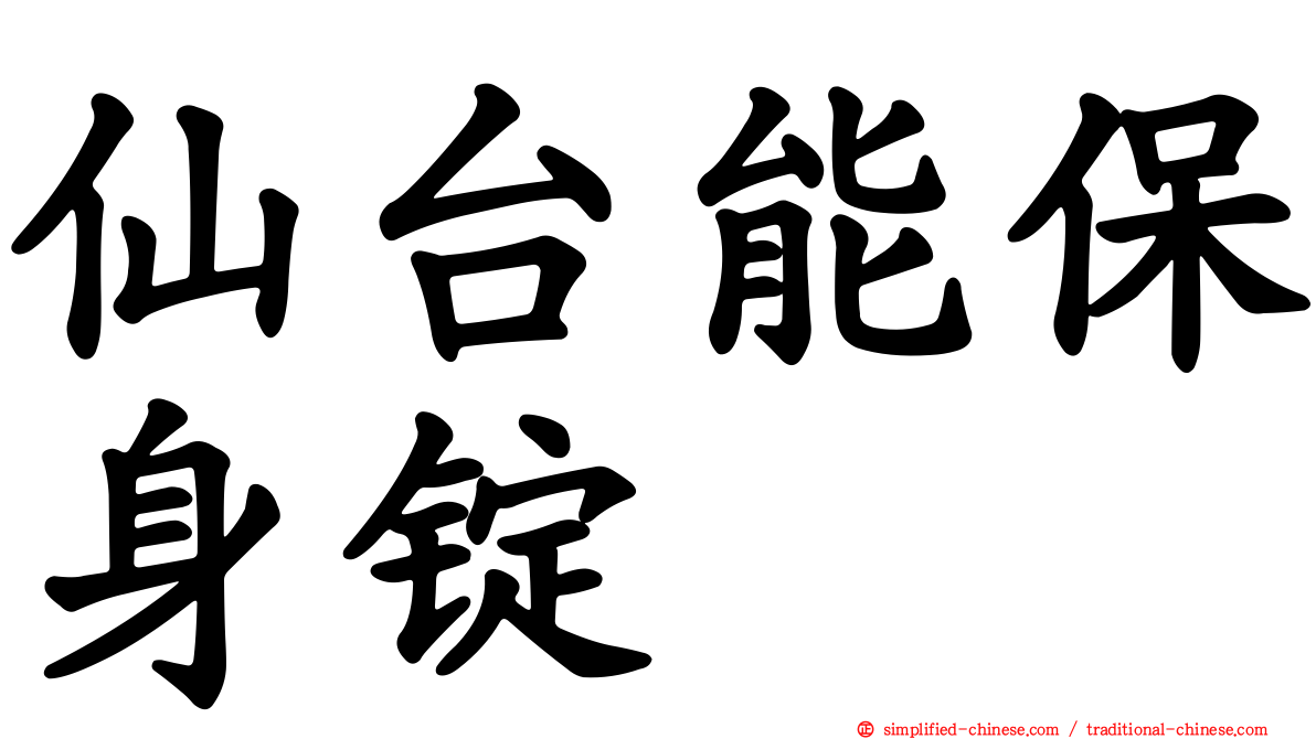 仙台能保身锭