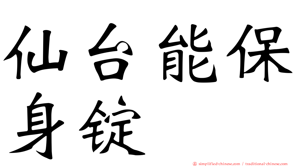仙台能保身锭