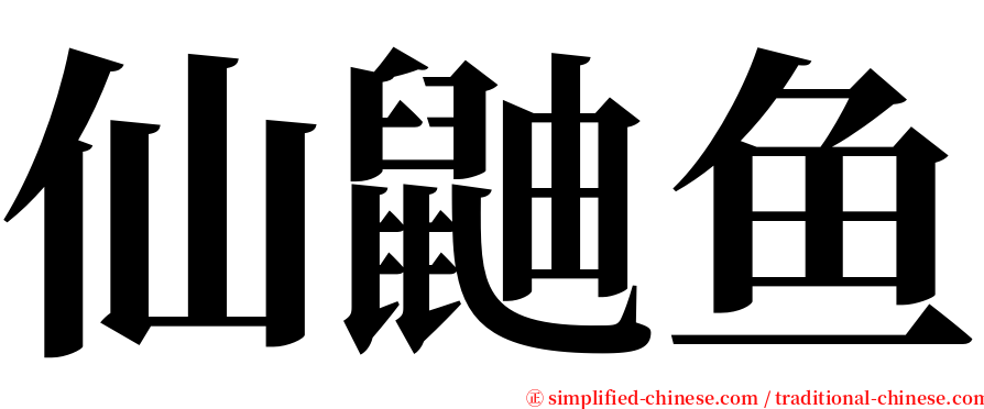 仙鼬鱼 serif font