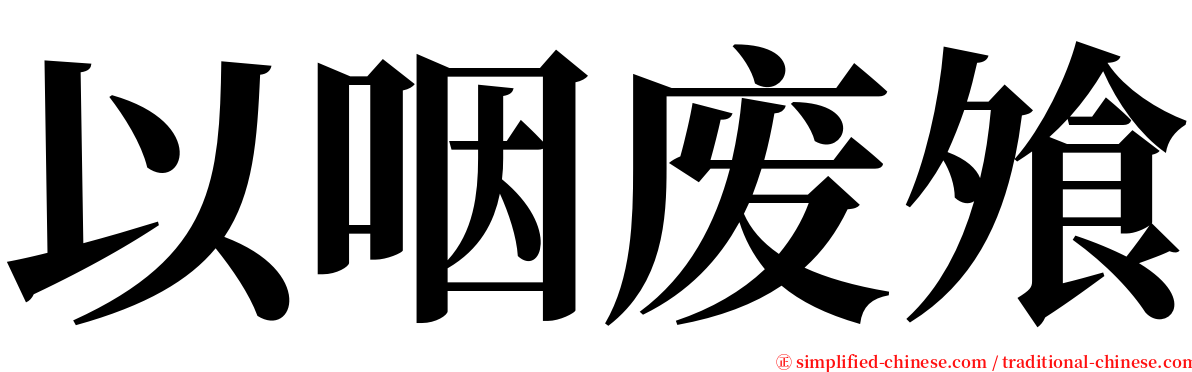 以咽废飧 serif font