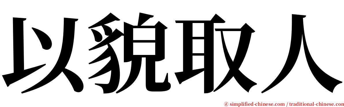 以貌取人 serif font