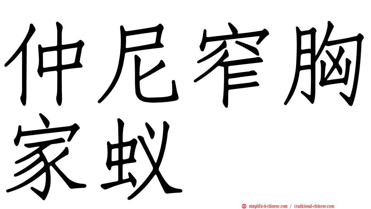 仲尼窄胸家蚁