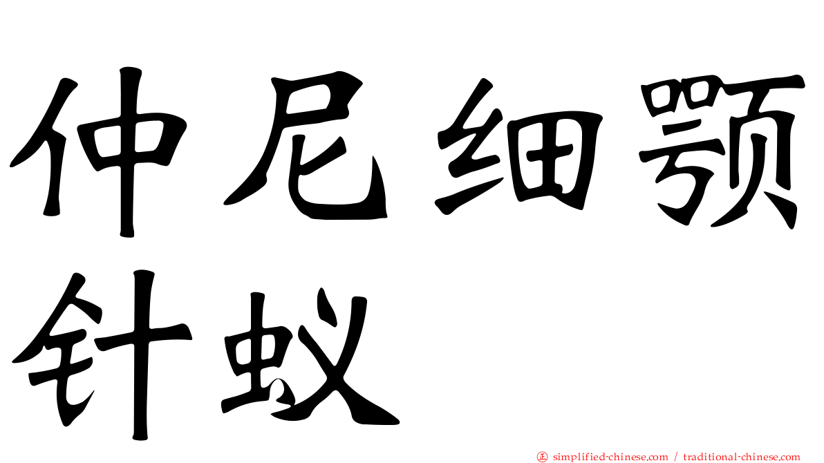 仲尼细颚针蚁