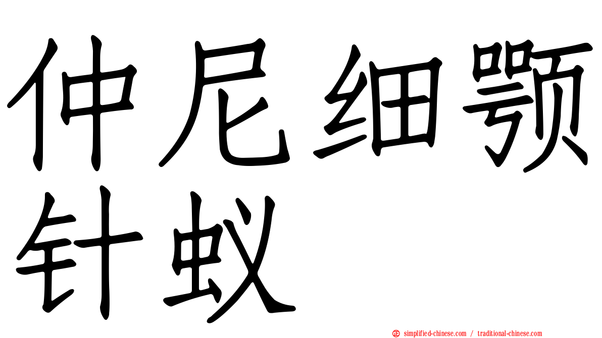 仲尼细颚针蚁