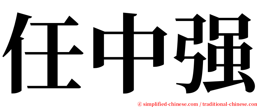 任中强 serif font