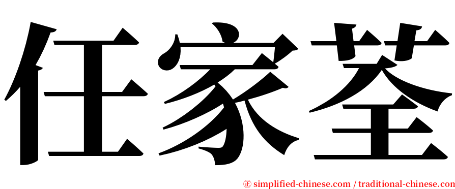任家荃 serif font