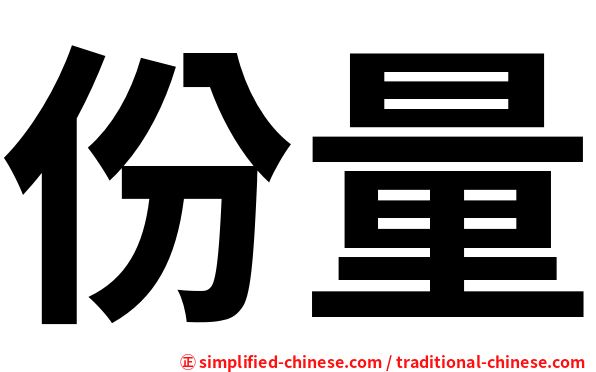 份量