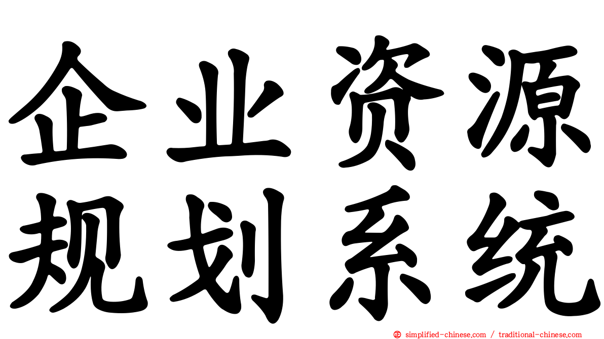 企业资源规划系统