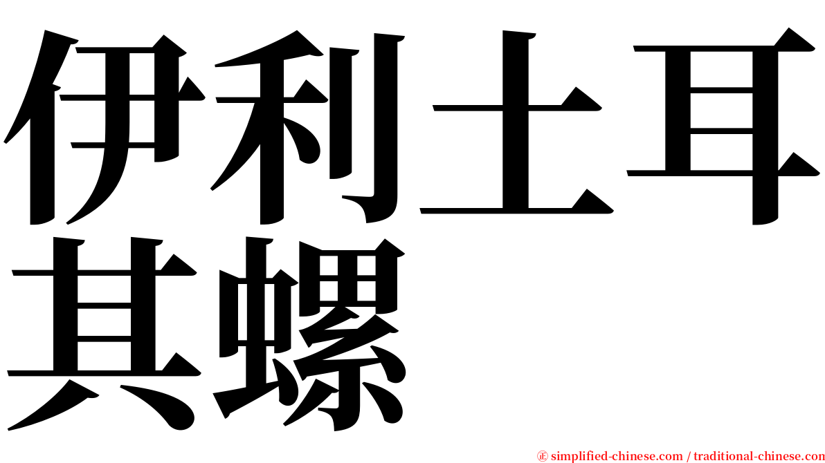 伊利土耳其螺 serif font