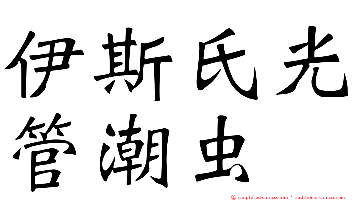 伊斯氏光管潮虫