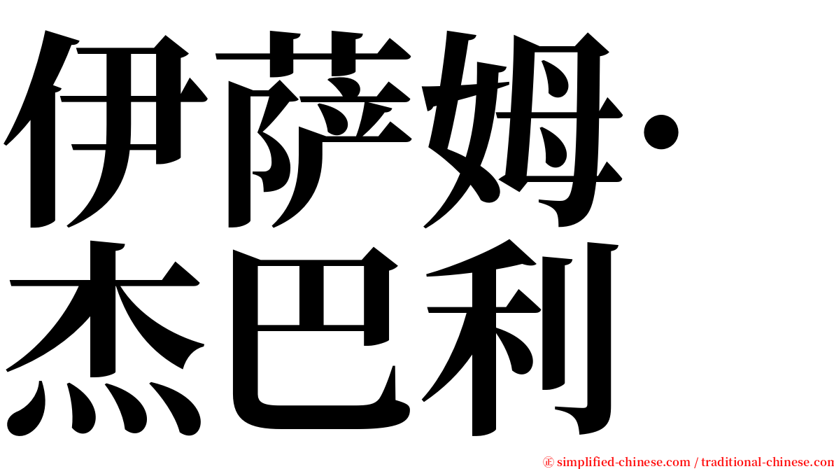 伊萨姆·杰巴利 serif font
