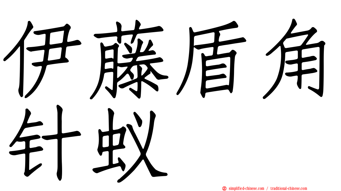 伊藤盾角针蚁