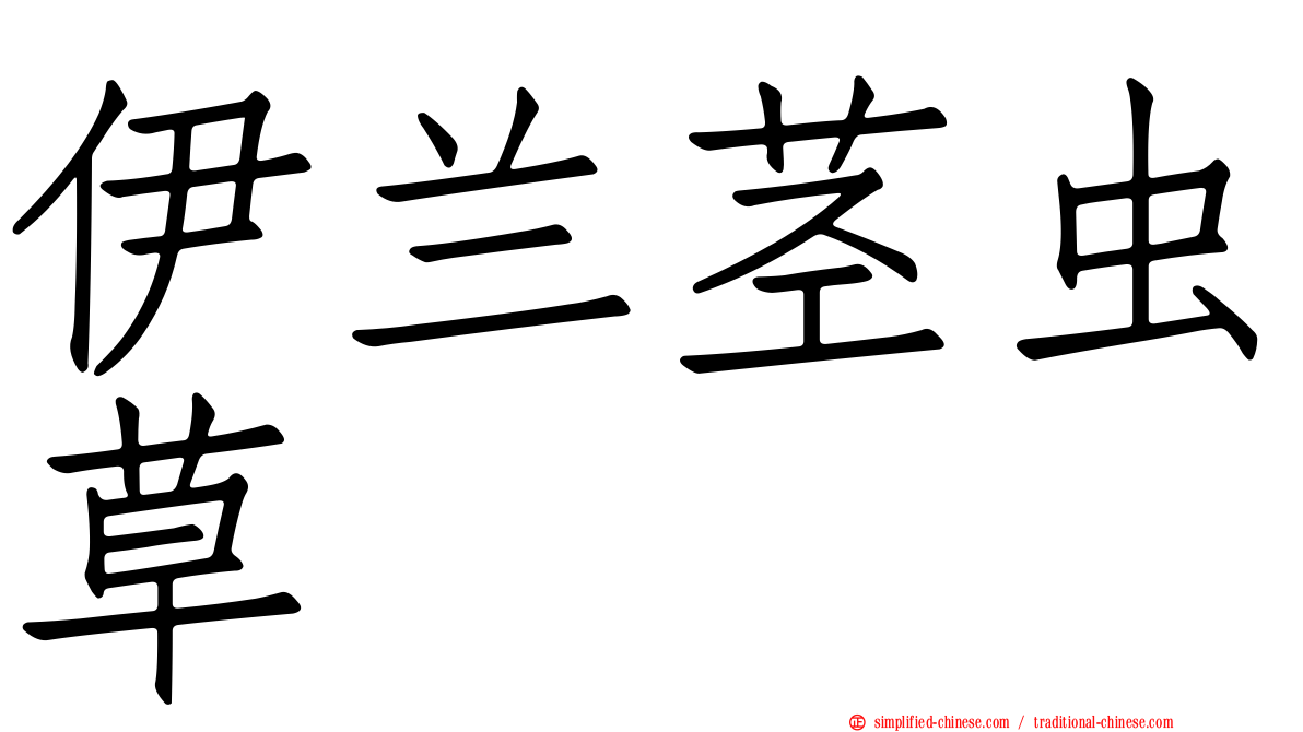 伊兰茎虫草